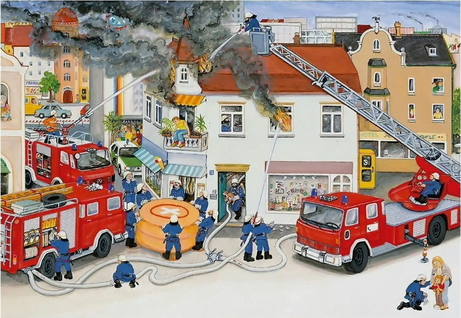 Ravensburger - Busy Fire Brigade Jigsaw Puzzle 2x24 Pieces