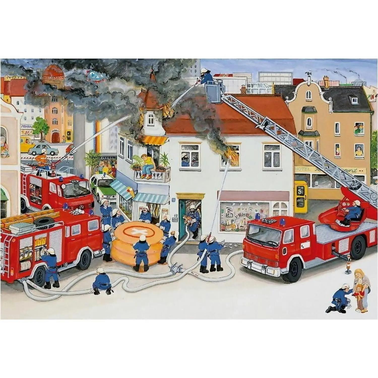 Ravensburger - Busy Fire Brigade Jigsaw Puzzle 2x24 Pieces