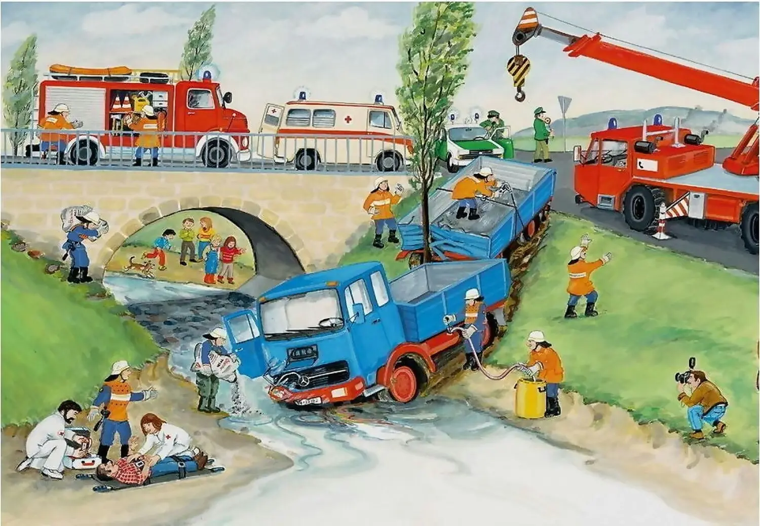 Ravensburger - Busy Fire Brigade Jigsaw Puzzle 2x24 Pieces