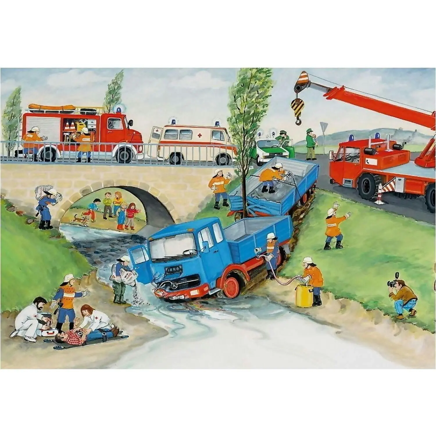 Ravensburger - Busy Fire Brigade Jigsaw Puzzle 2x24 Pieces