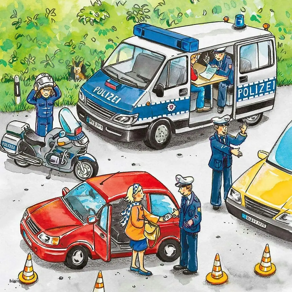 Ravensburger - Police In Action Jigsaw Puzzle 3x49 Pieces