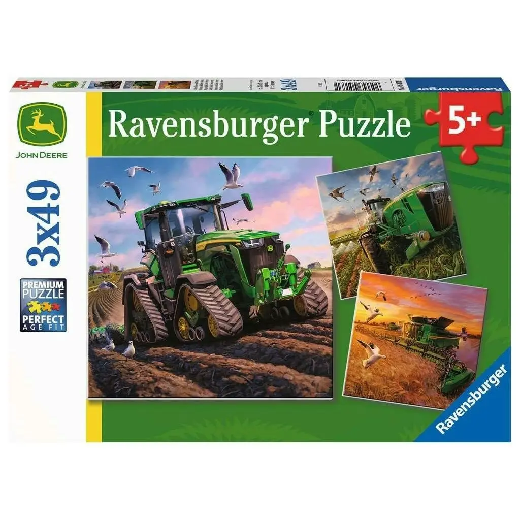 Ravensburger - Seasons Of John Deere In Action Jigsaw Puzzle 3x49 Pieces