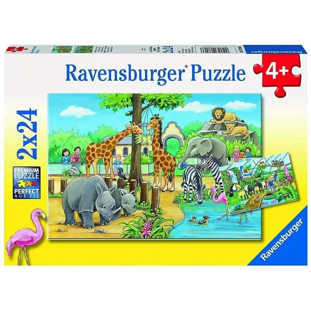 Ravensburger - Early Learning Centre - Welcome To The Zoo 2x24 Pieces Jigsaw Puzzle