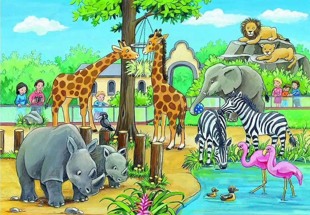 Ravensburger - Early Learning Centre - Welcome To The Zoo 2x24 Pieces Jigsaw Puzzle