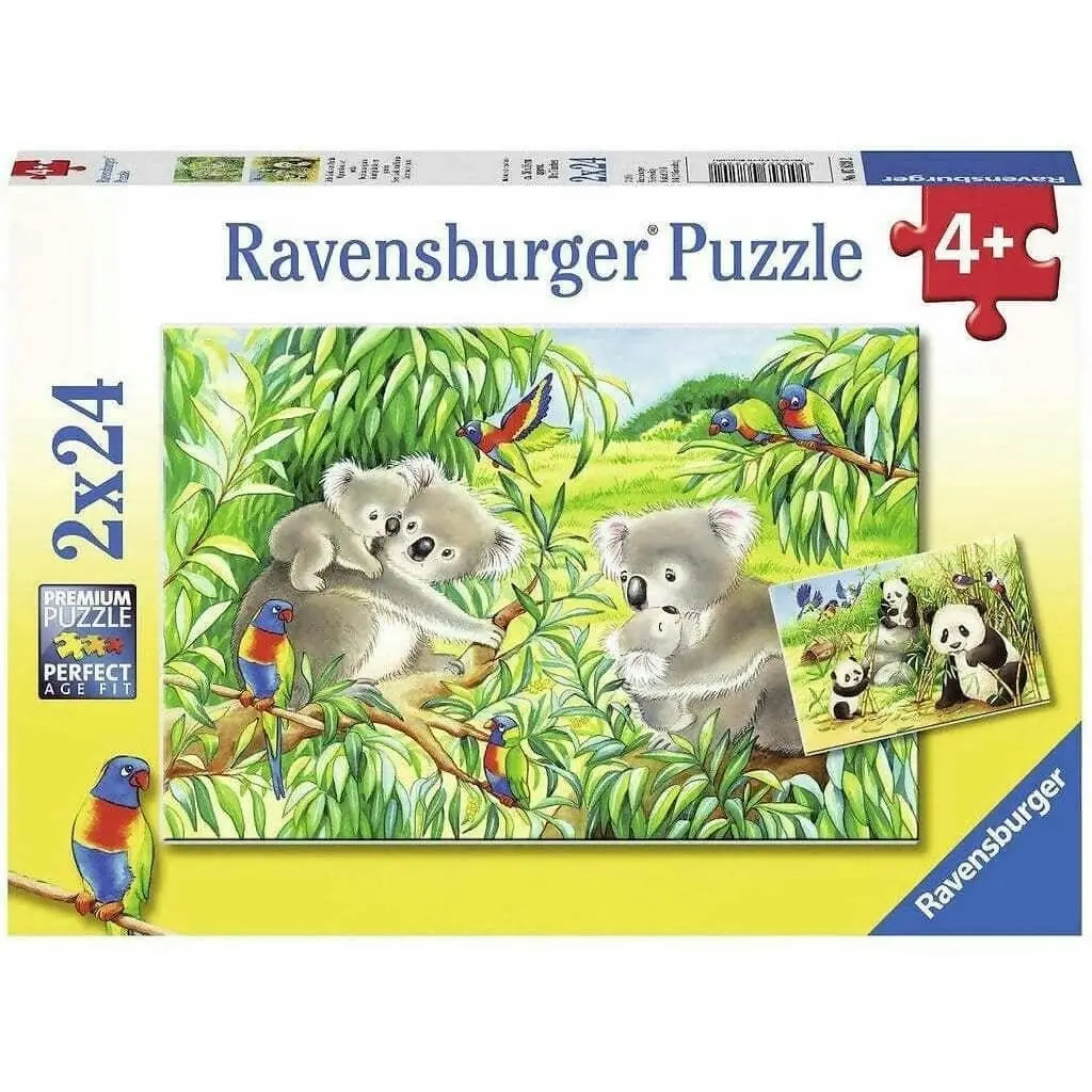 Ravensburger - Sweet Koalas & Pandas Jigsaw Puzzle 2x24 Pieces