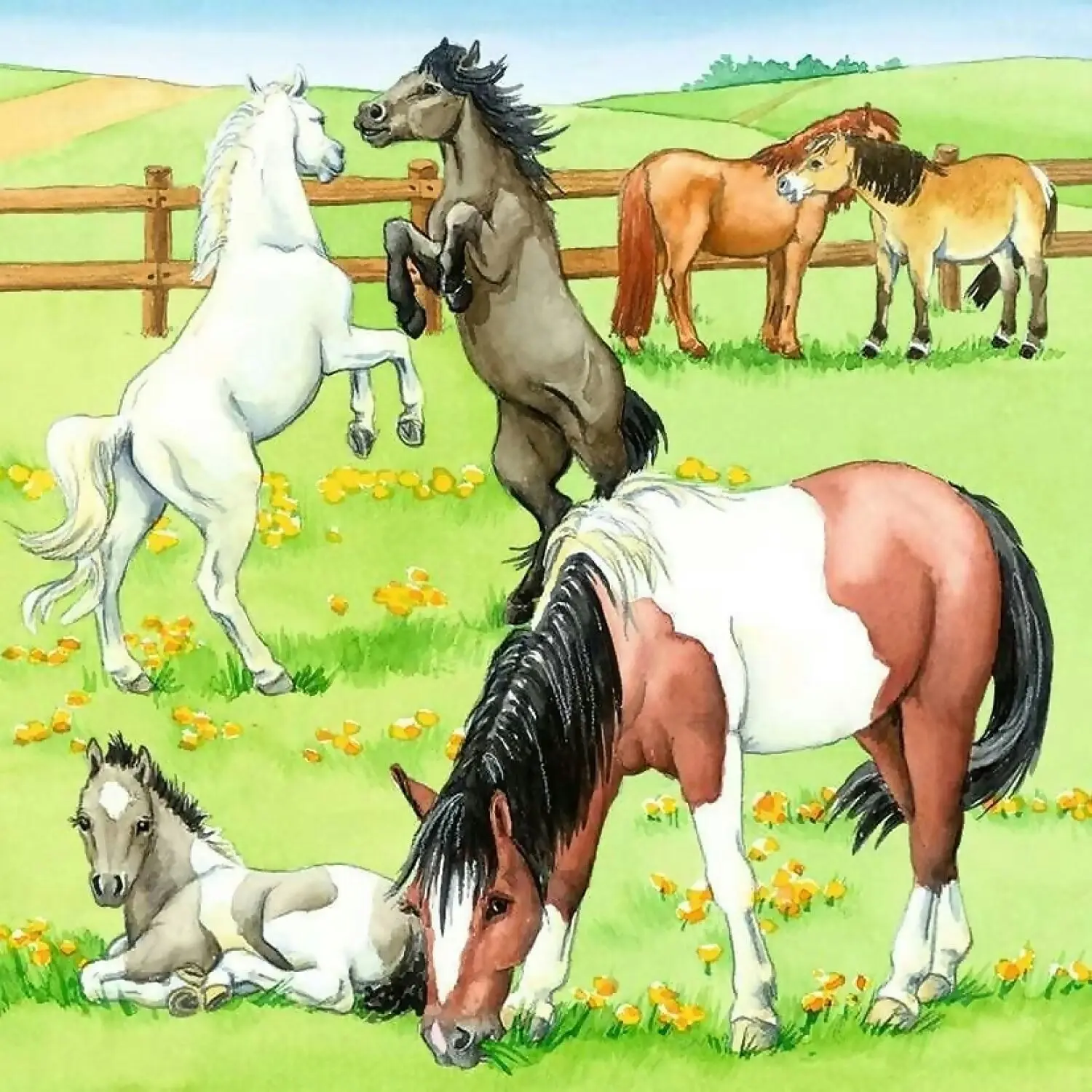 Ravensburger - Day At The Stable Jigsaw Puzzle 3 x 49pc