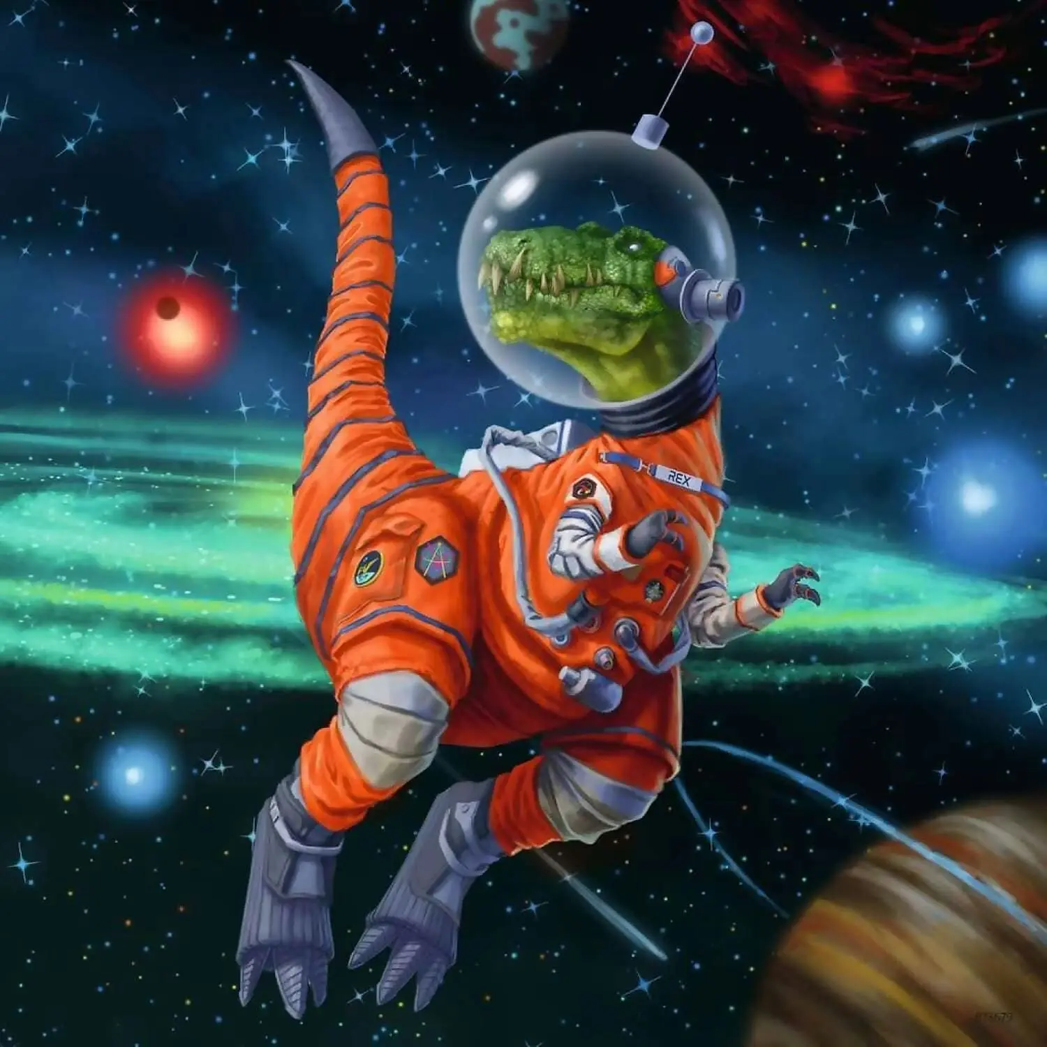 Ravensburger - Dinosaurs In Space Jigsaw Puzzle 3 x 49pc