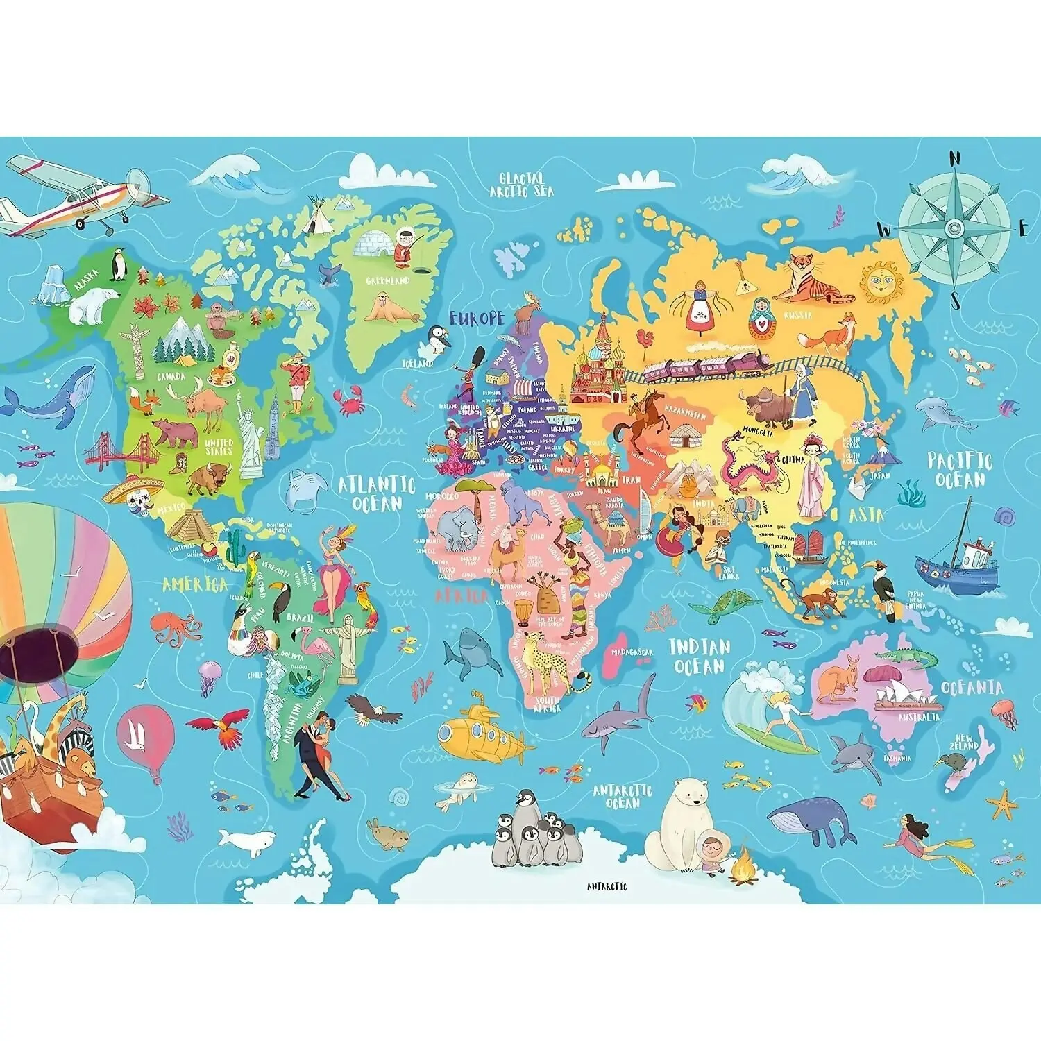 Ravensburger - Map Of The World Jigsaw Puzzle XXL 100pc