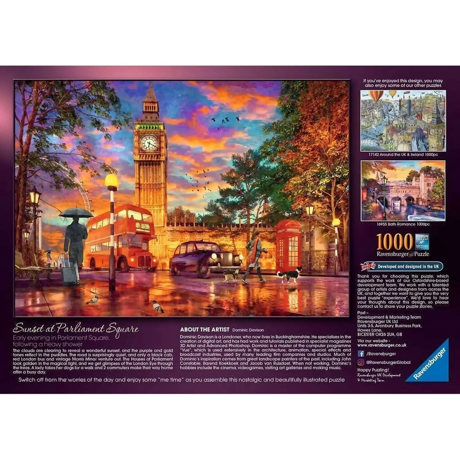 Ravensburger - Sunset At Parliament Square Jigsaw Puzzle 1000pc