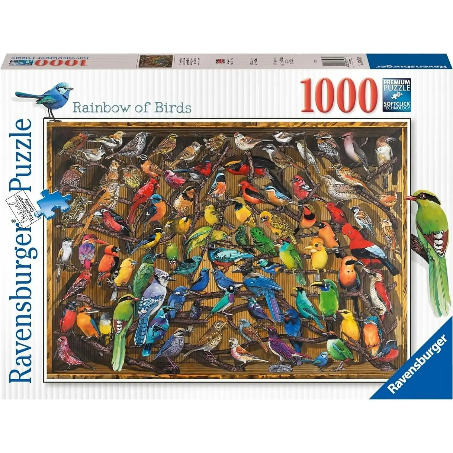 Ravensburger - Rainbow Of Birds Jigsaw Puzzle 1000pc