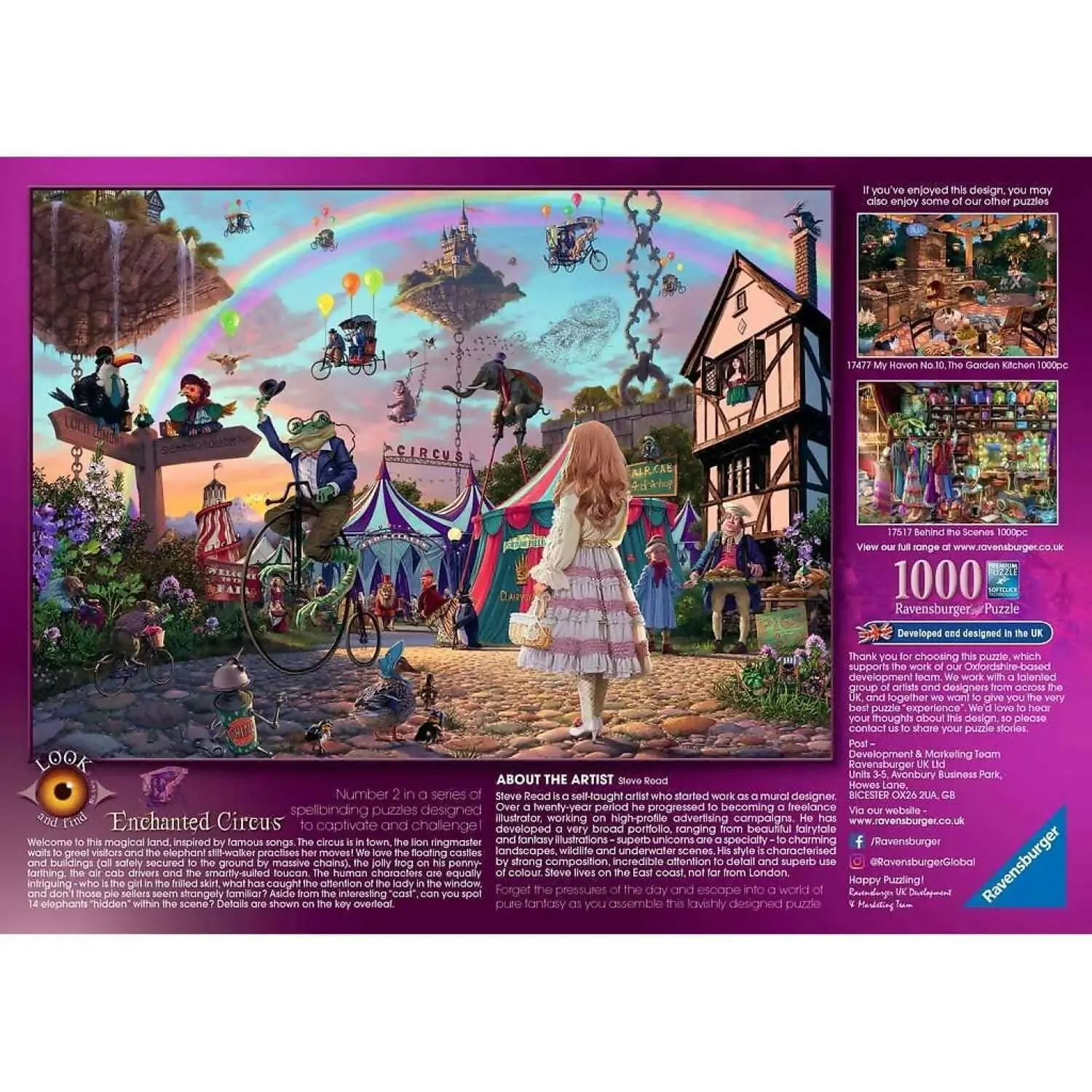 Ravensburger - Look & Find Enchanted Circus Jigsaw Puzzle 1000pc