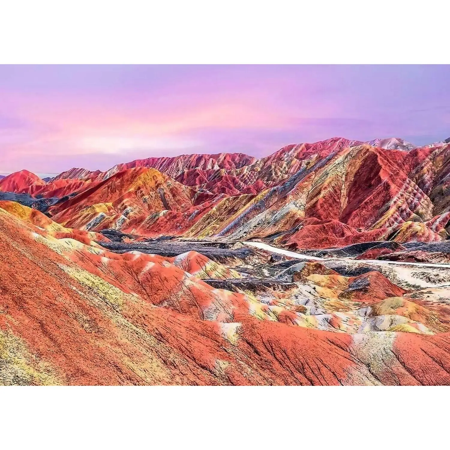 Ravensburger - Beautiful Mountains Rainbow Mountains China Jigsaw Puzzle 1000pc