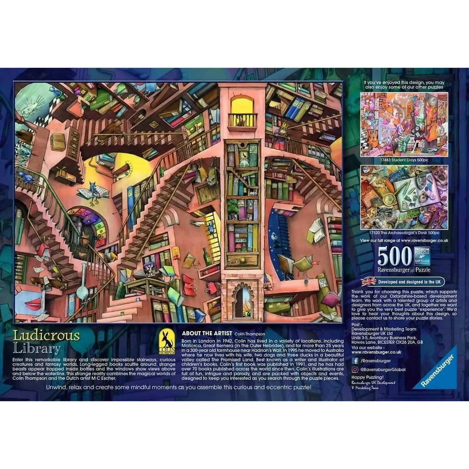 Ravensburger - Ludicrous Library Jigsaw Puzzle 500pc