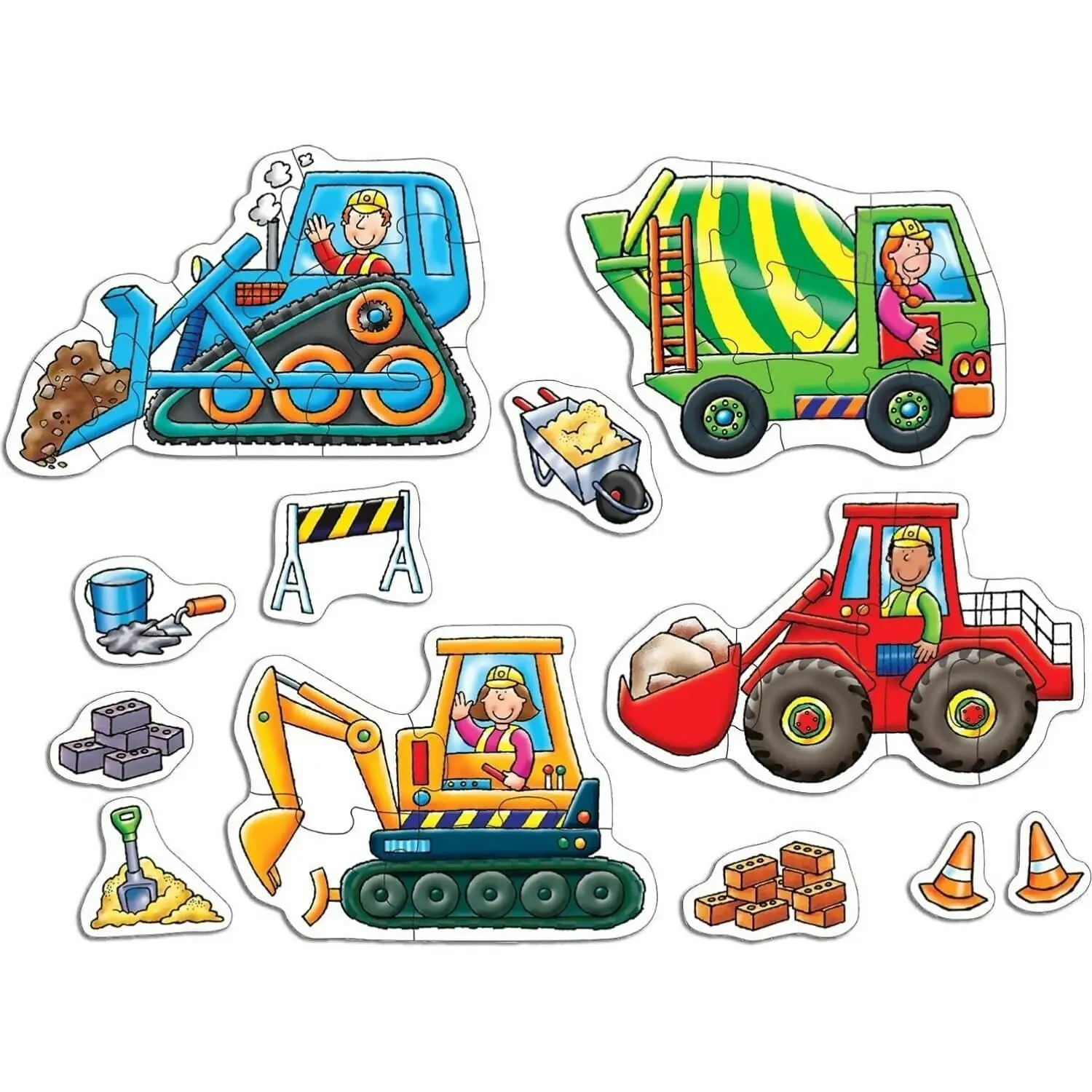 Orchard Toys - Big Wheels Jigsaw Puzzle 4 X 8 Pieces