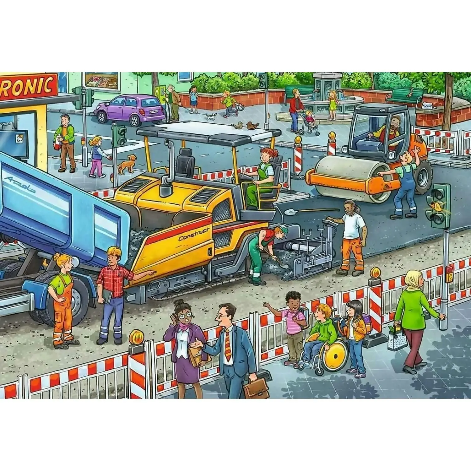 Ravensburger - Road Works Jigsaw Puzzle 2 X 12pc