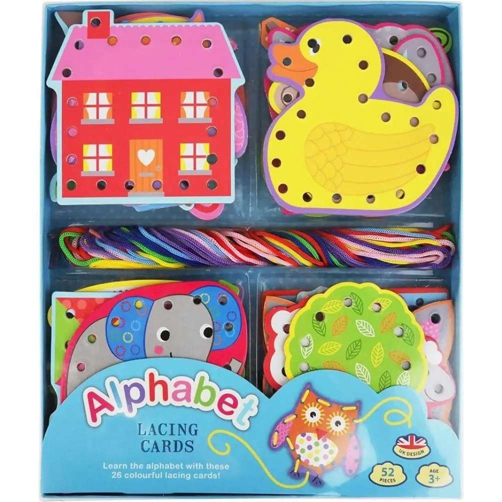 Buddy & Barney - Alphabet Lacing Card Set - Mh