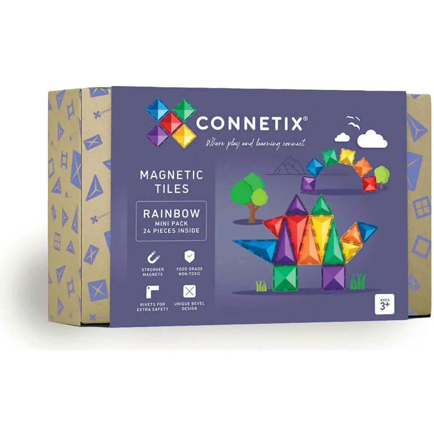 Connetix - Magnetic Tiles Rainbow Mini Pack 24pc