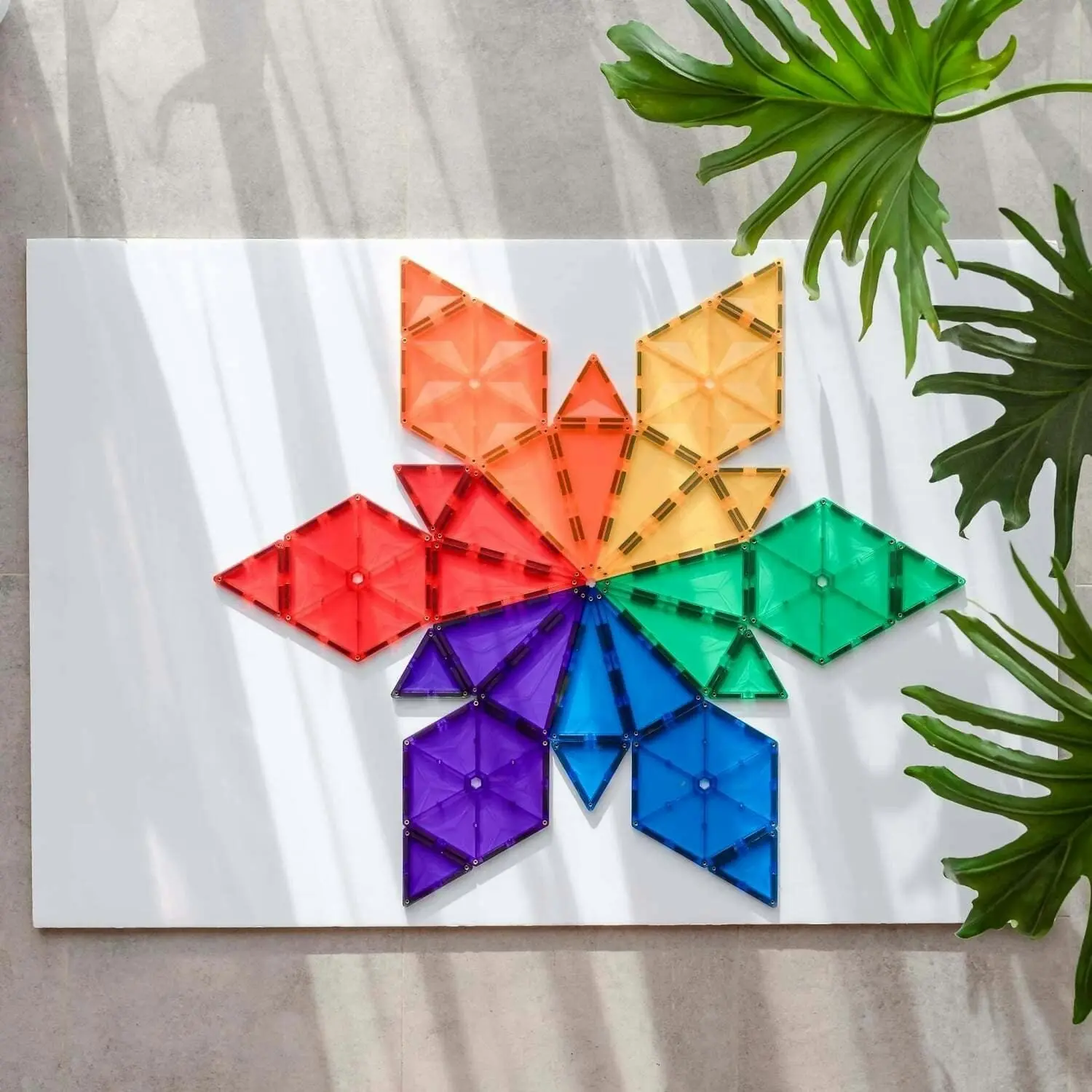 Connetix - Magnetic Tiles Rainbow Geometry Pack 30pc