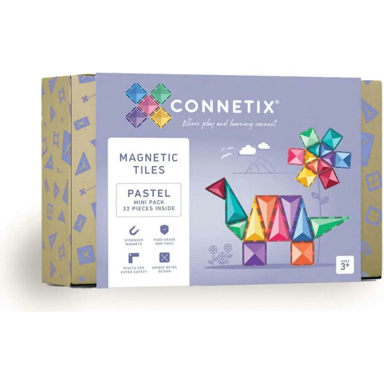 Connetix - Magnetic Tiles 32 Piece Pastel Mini Pack