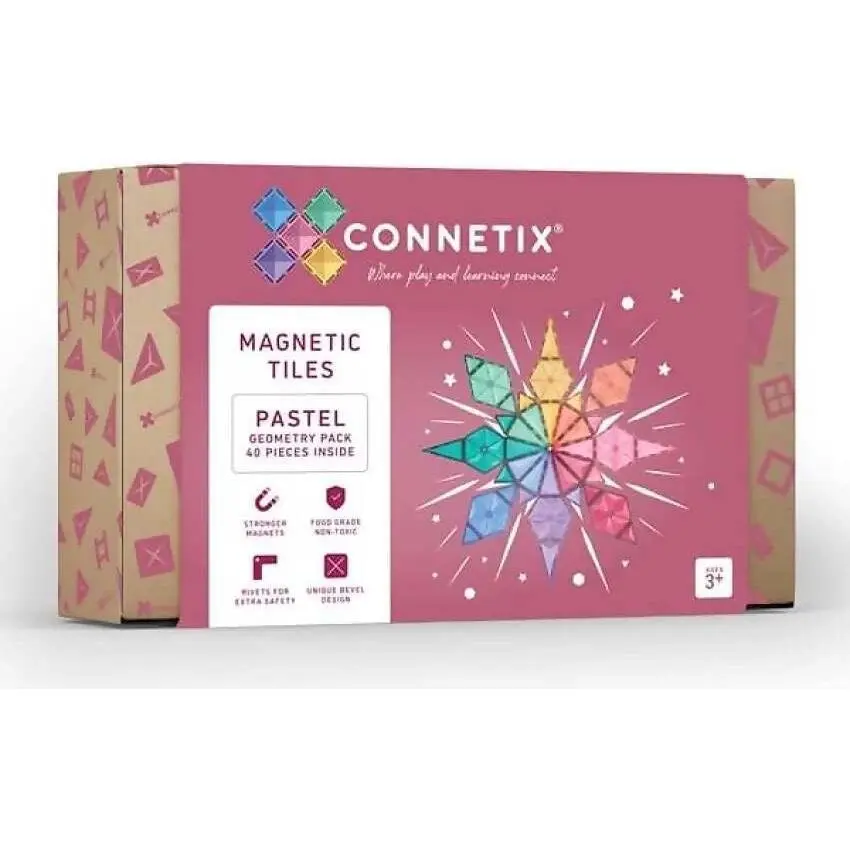 Connetix - Magnetic Tiles Pastel Geometry Pack 40pc