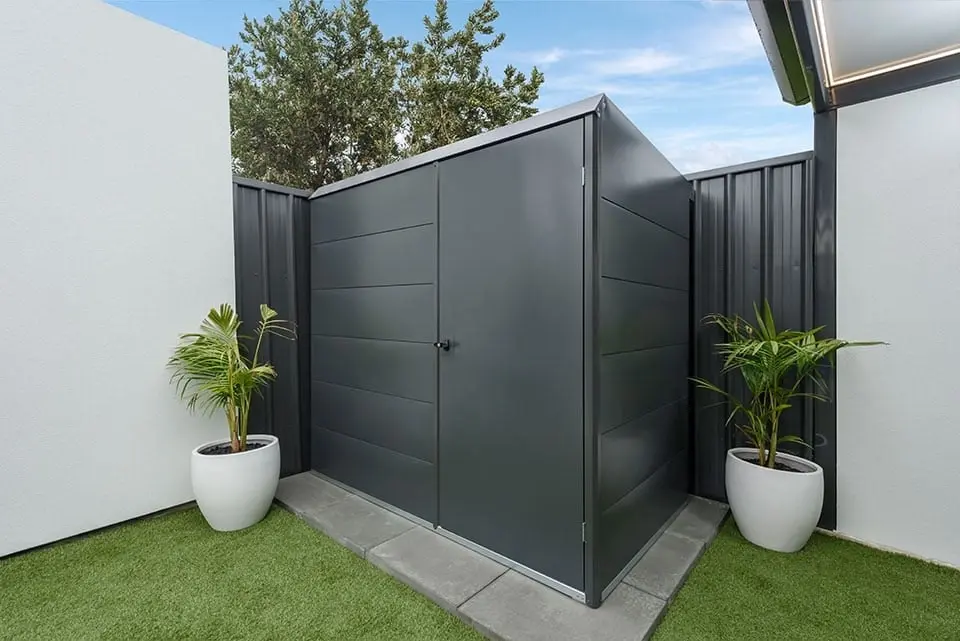 Handi-Pod Hinged Door Garden Shed HP-2 Slate Grey