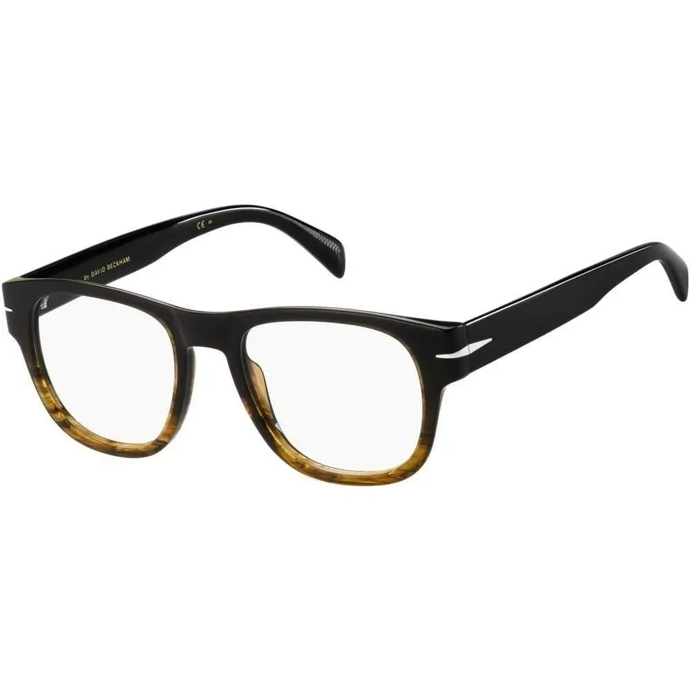 David Beckham Eyewear Db 7025 Men's Rectangular Black Titanium Glasses