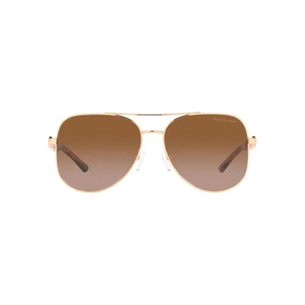 Michael Kors Sunglasses Chianti Mk 1121 Rectangular Sunglasses For Women - Brown Gradient Lenses By Elegant Eyewear