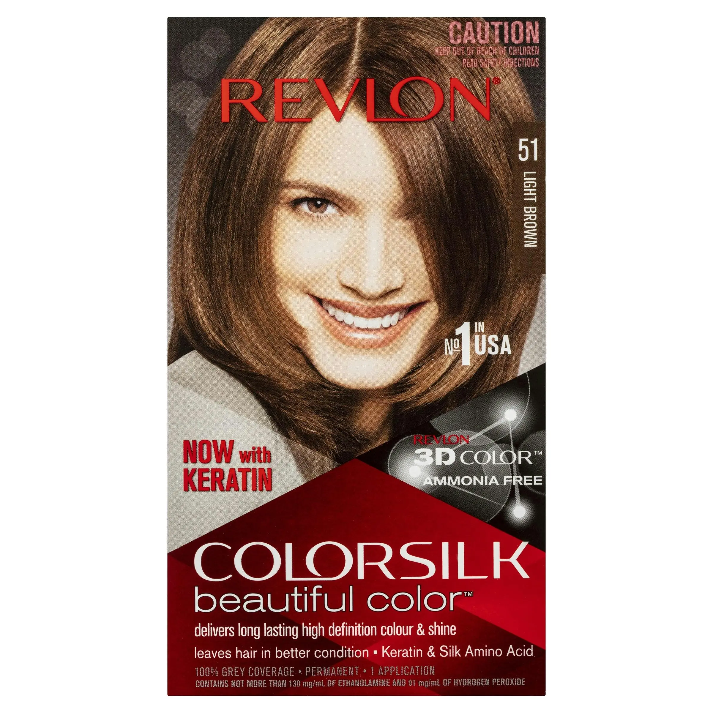 Revlon ColorSilk Permanent Haircolor 51 Light Brown