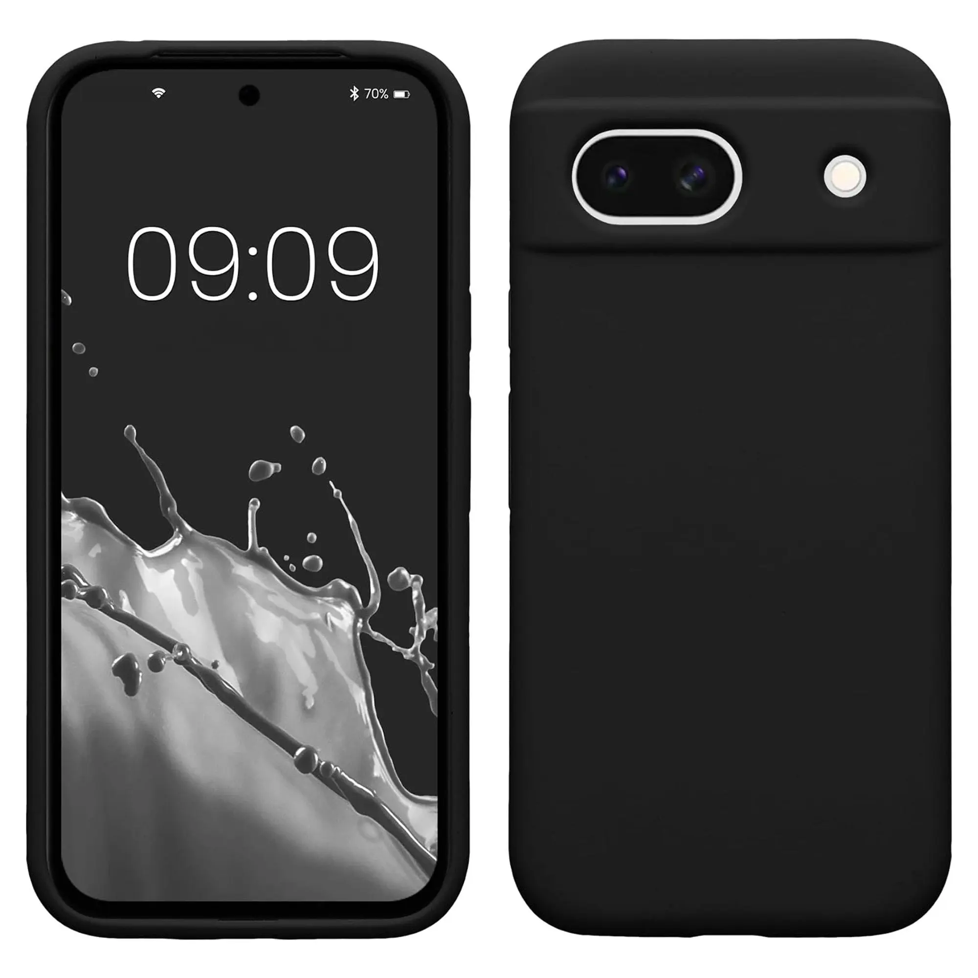 MEZON Google Pixel 8a (6.1") Slim Black Premium TPU Gel Back Case – Shock Absorption (Pixel 8a, Gel Black)