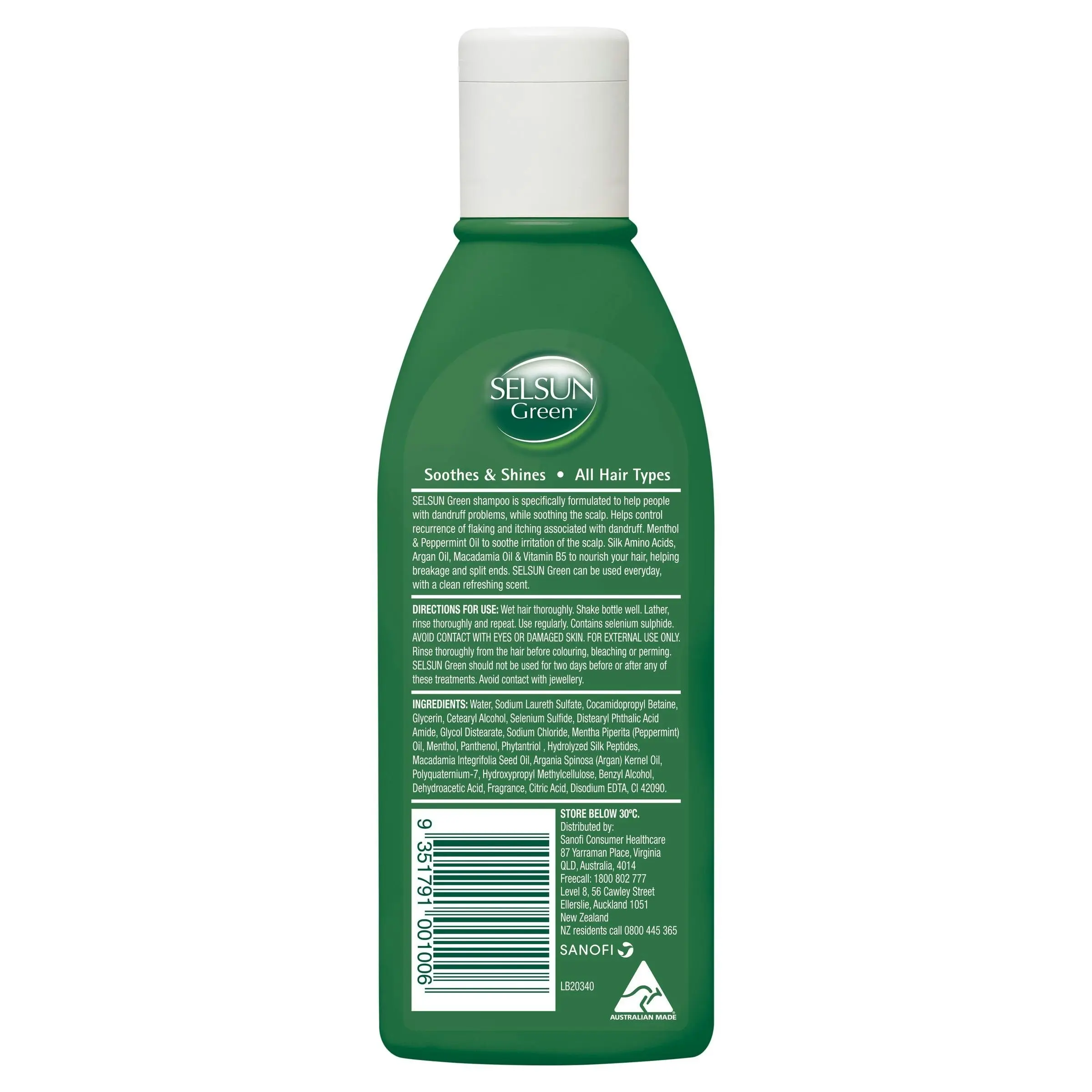 SELSUN Green Anti Dandruff Shampoo 200ml