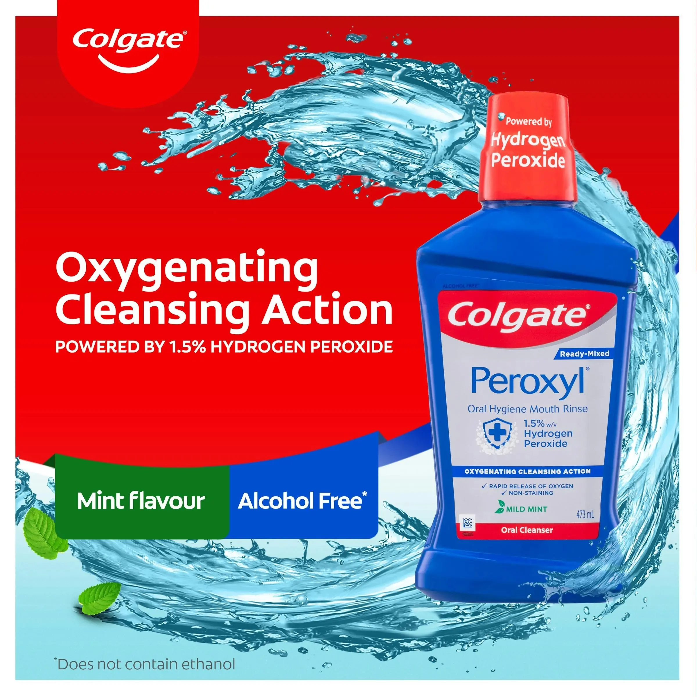 Colgate Peroxyl Rinse Alcohol Free 473ml