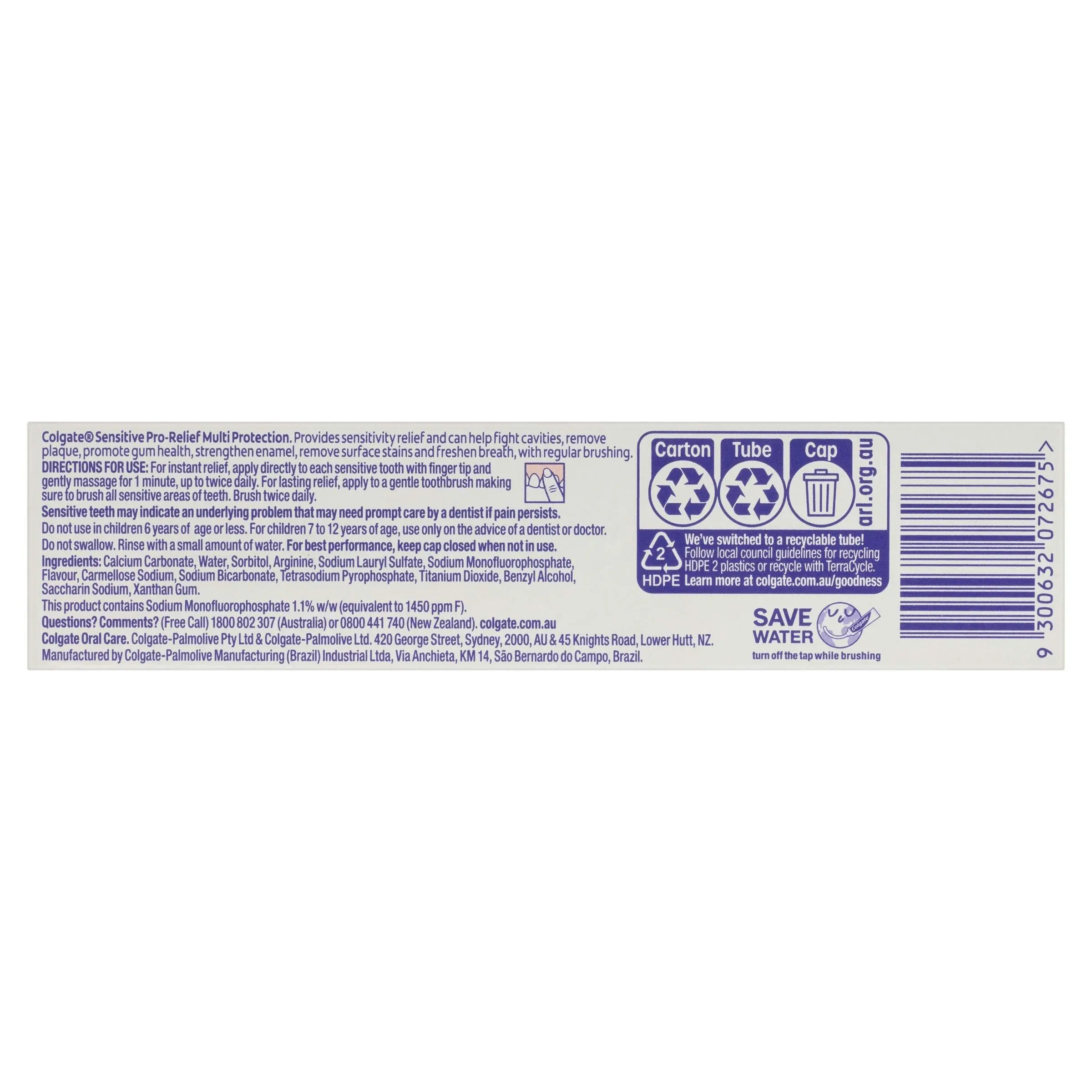 Colgate Toothpaste Sensitive Pro-Relief 50g