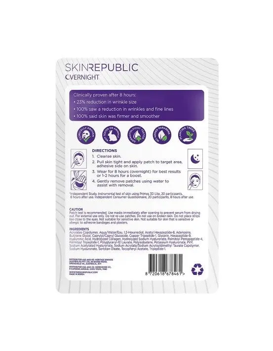 Skin Republic Overnight Anti-Wrinkle Patches 12 Pack