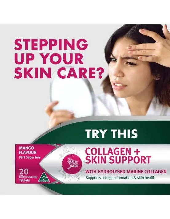 Nature's Own Collagen + Skin Support Effervescent 60 Tablets