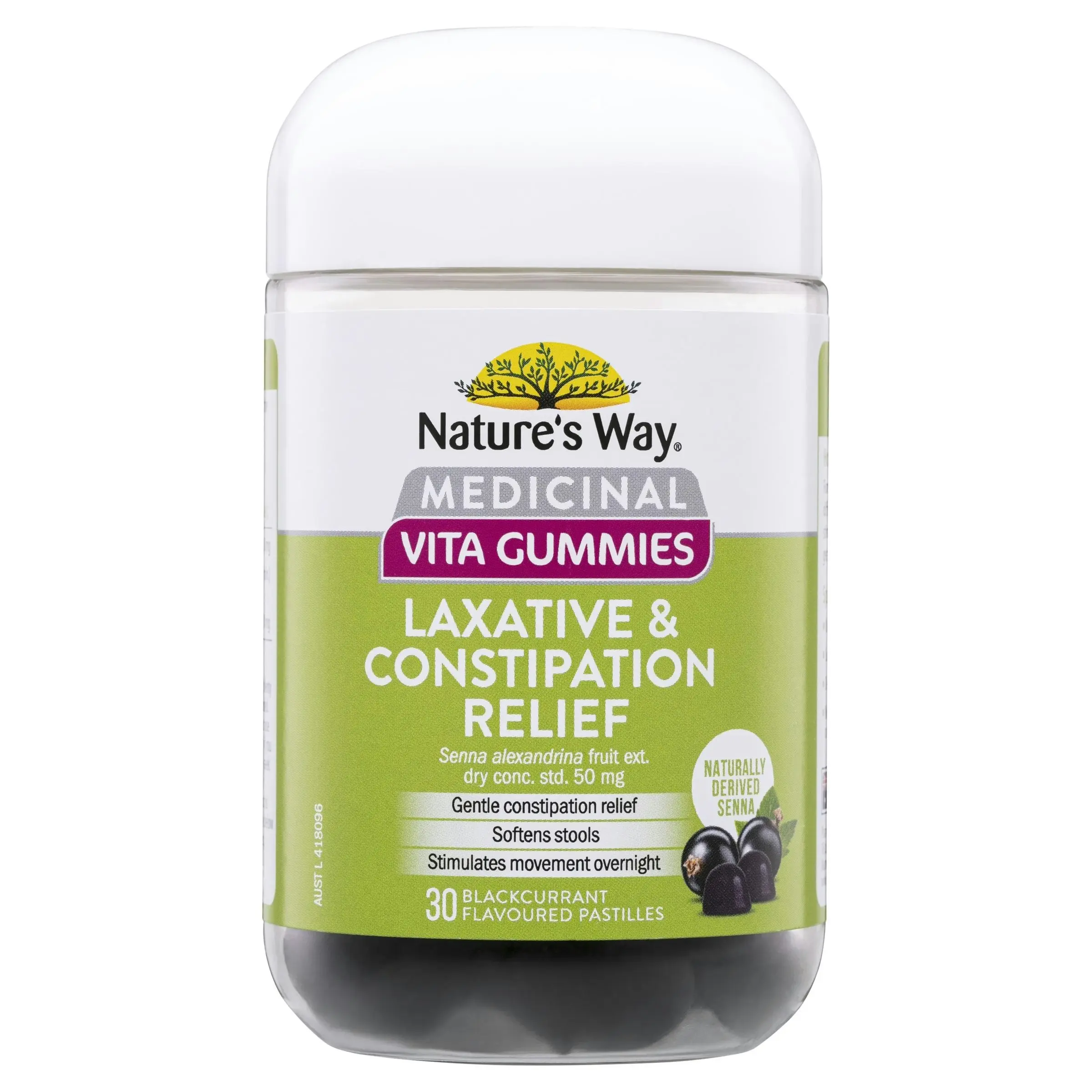 Nature's Way Medicinal Vita Gummies Laxative & Constipation Relief 30  Gummies