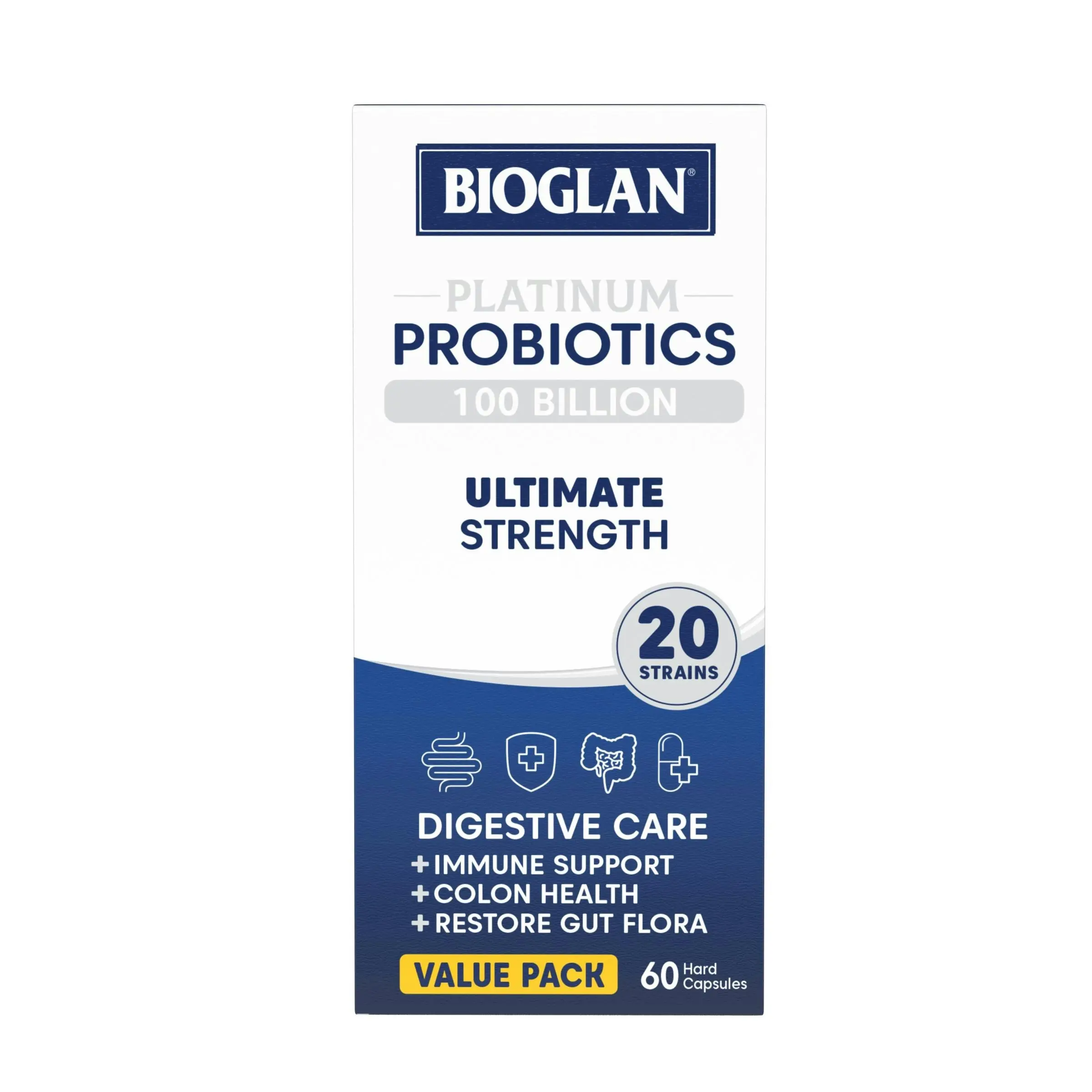 Bioglan Platinum Probiotics 100 Billion 60 Capsules