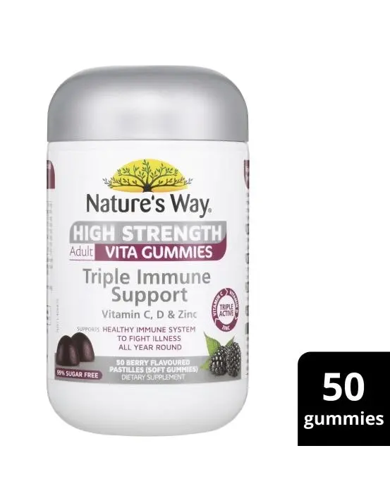 Nature's Way Adult High Strength Triple Immune 50 Vita Gummies