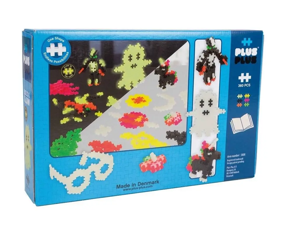 Plus-Plus - Build and Glow - Glow in the Dark - 360 pcs