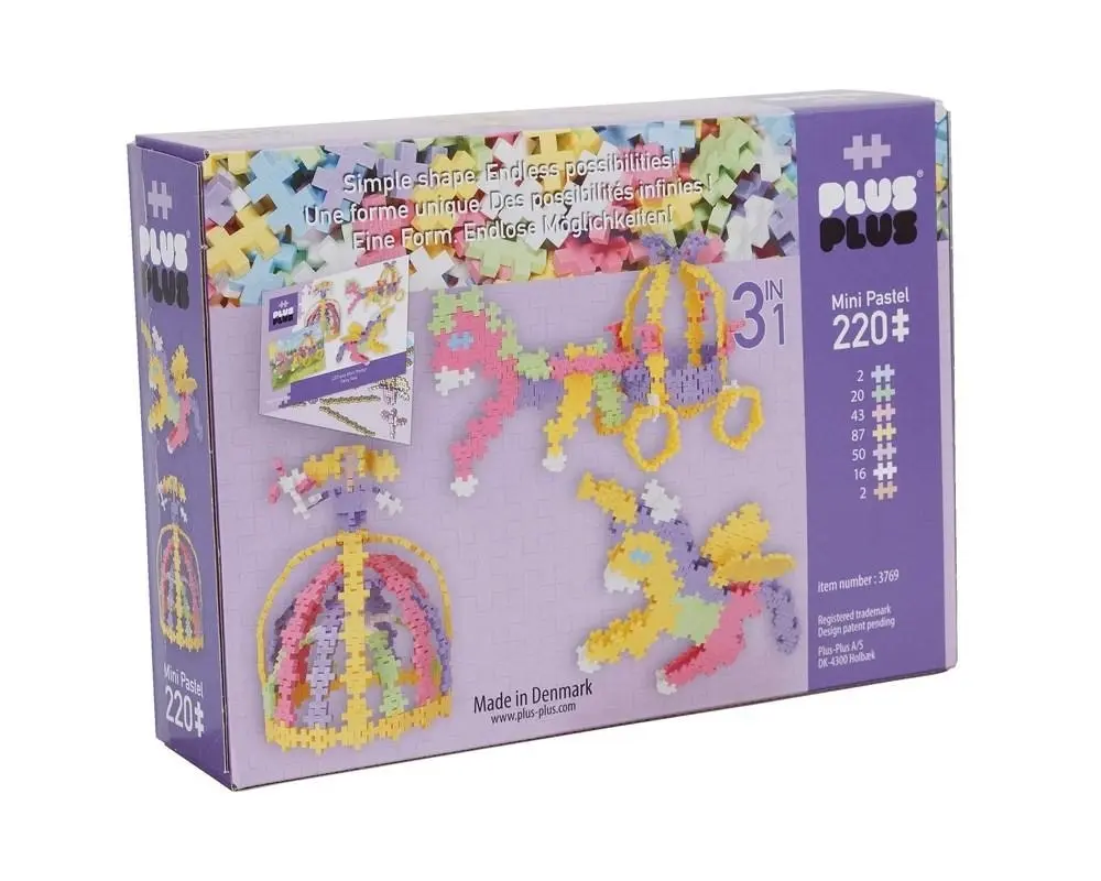 Plus-Plus - Pastel - 3 in 1 - Fairy Tale - 220 pcs