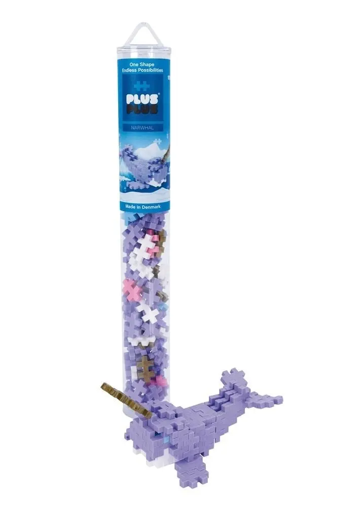 Plus-Plus - Narwhale - 100 pcs Tube