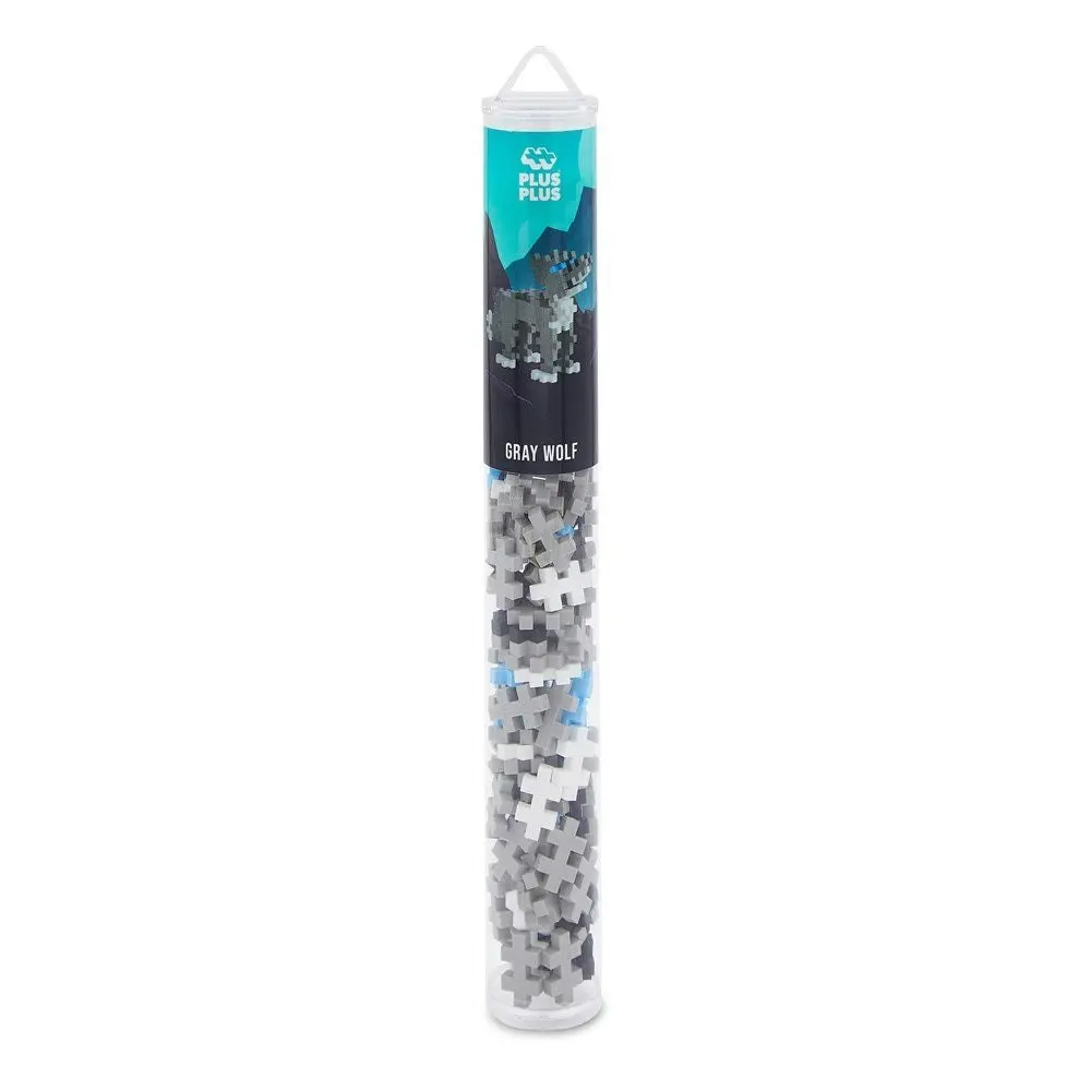 Plus-Plus - Grey Wolf - 100 pcs Tube