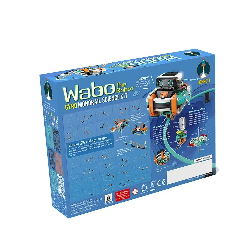 Johnco - Wabo the Robot - Gyro Monorail Science Kit