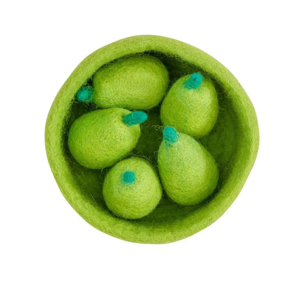 Dashdu - Perry Pear - 5 Felt Pears with Bowl