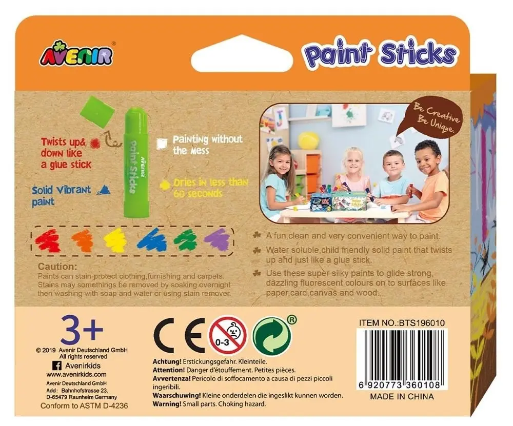 Avenir - Paint Sticks - 6 Colours