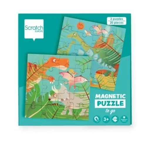 Scratch Europe - Puzzle - Magnetic Puzzle Book To Go - Dinosaurs