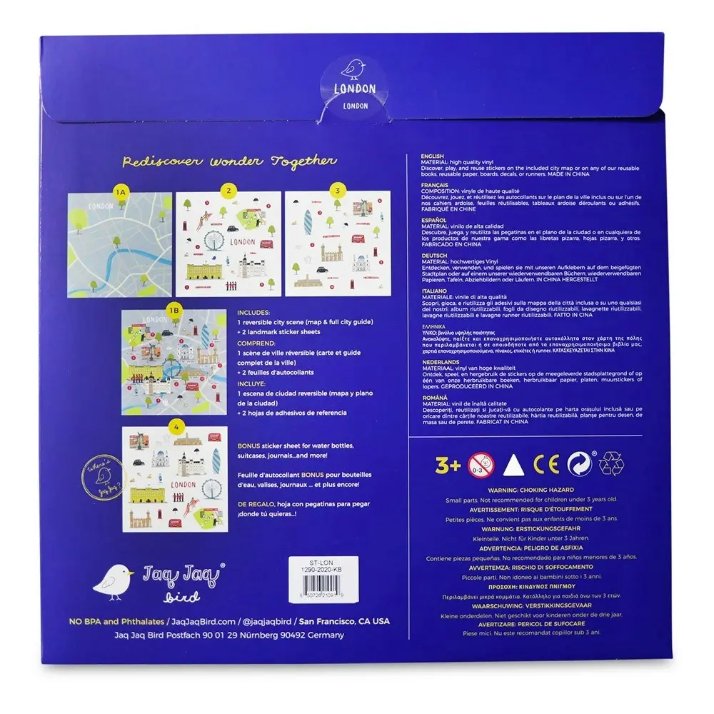 Jaq Jaq Bird - Cities of Wonder Stick It & Go Activity Set - London