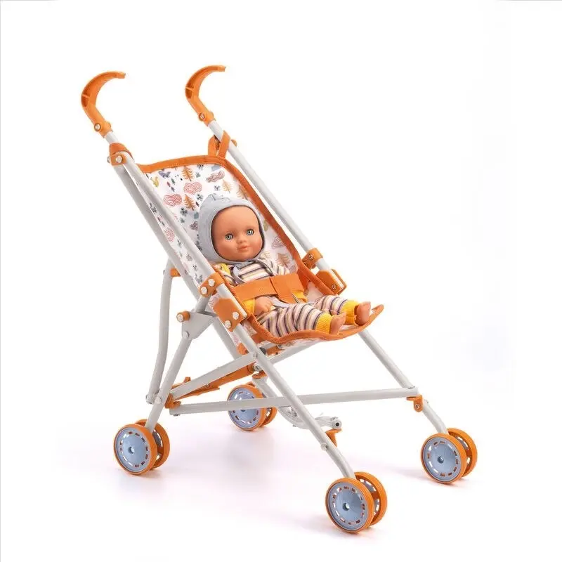 Djeco - Pomea - Forest Doll Umbrella Stroller