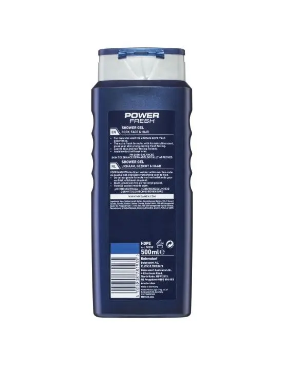 Nivea Men Shower Gel Power Fresh 500ml