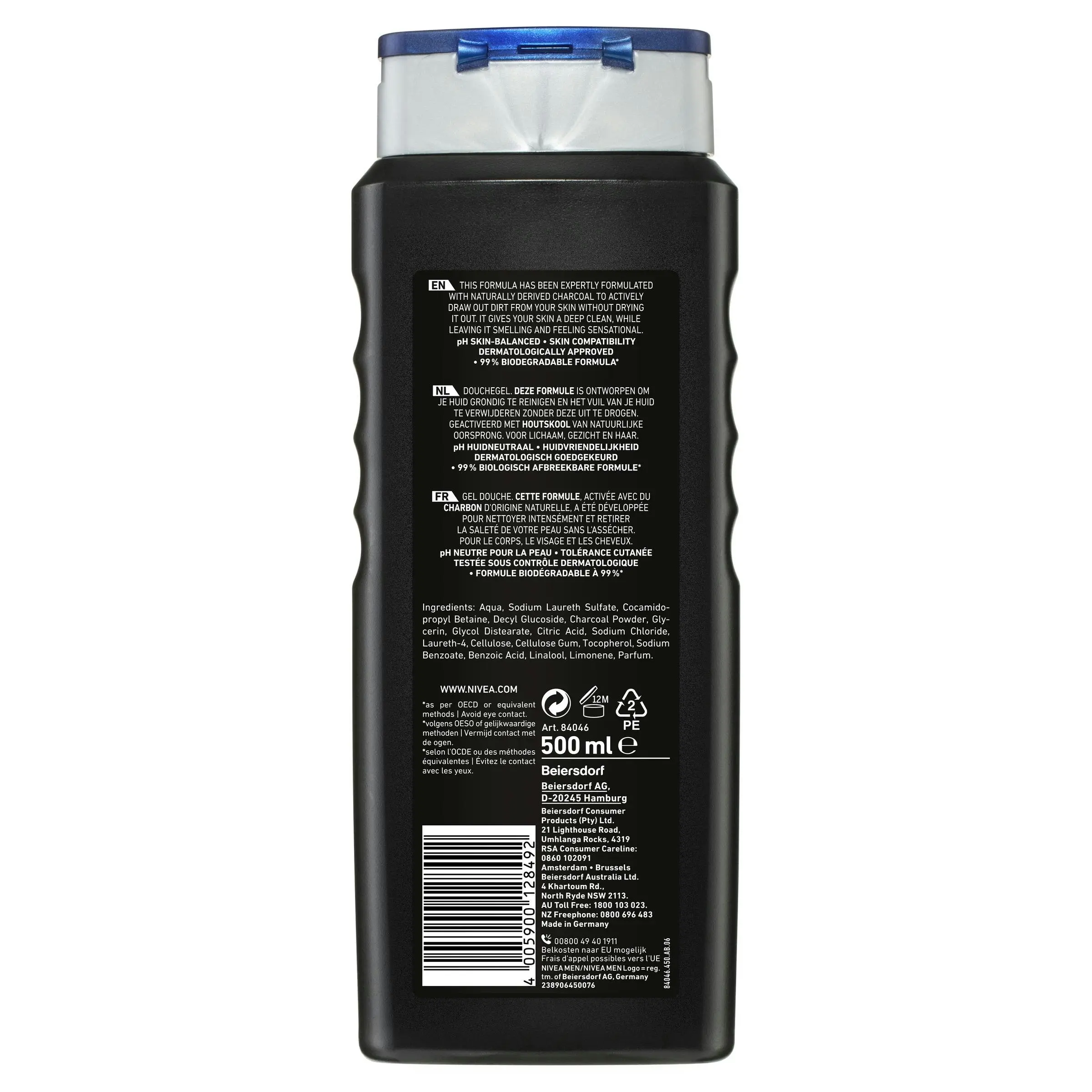 Nivea Men Shower Gel Active Clean 500ml