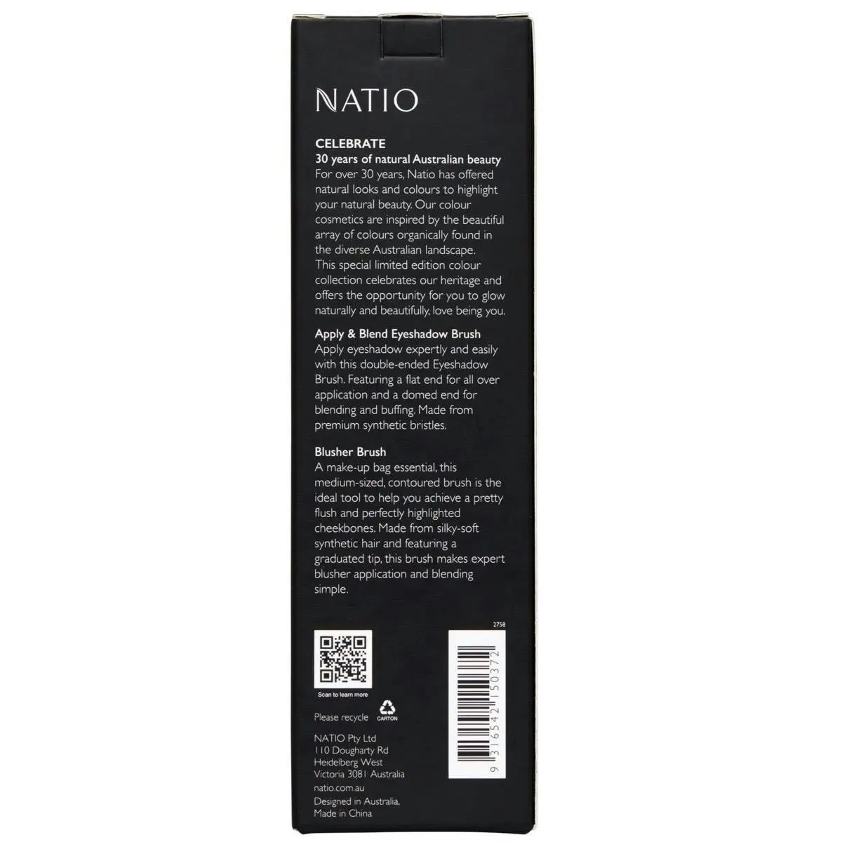 Natio Eyeshadow and Blusher Brush Duo